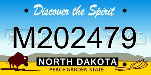 M202479 North Dakota License Plate