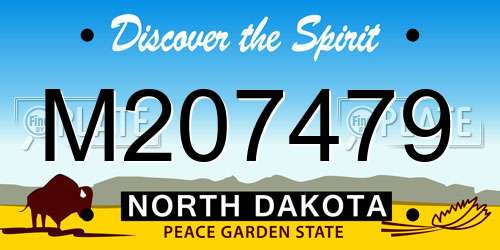 M207479 North Dakota License Plate