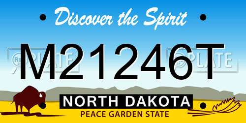 M21246T North Dakota License Plate