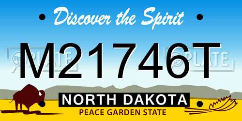 M21746T North Dakota License Plate