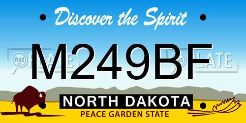 M249BF North Dakota License Plate