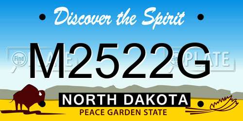 M2522G North Dakota License Plate