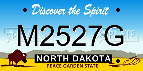 M2527G North Dakota License Plate