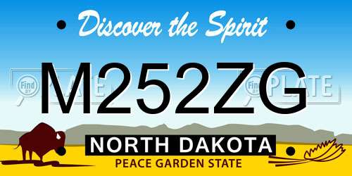 M252ZG North Dakota License Plate