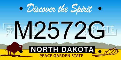 M2572G North Dakota License Plate