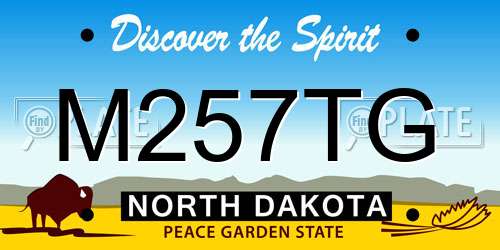 M257TG North Dakota License Plate