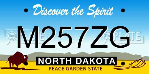 M257ZG North Dakota License Plate