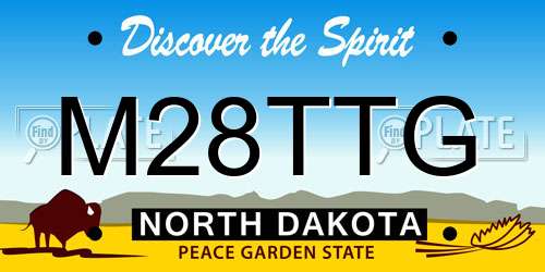 M28TTG North Dakota License Plate