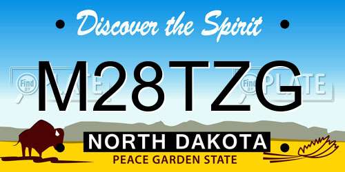 M28TZG North Dakota License Plate