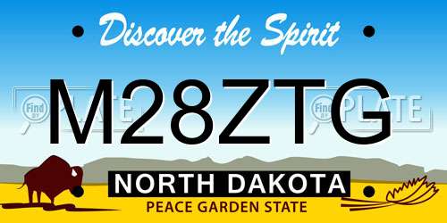 M28ZTG North Dakota License Plate