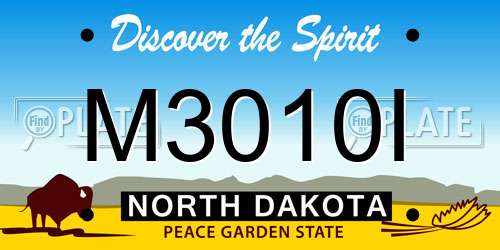 M3010I North Dakota License Plate