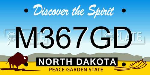 M367GD North Dakota License Plate