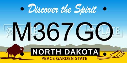 M367GO North Dakota License Plate