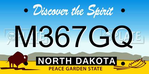 M367GQ North Dakota License Plate