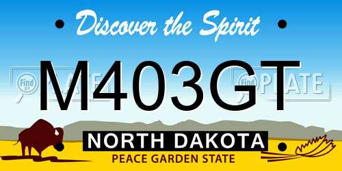 M403GT North Dakota License Plate