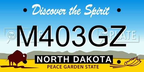 M403GZ North Dakota License Plate