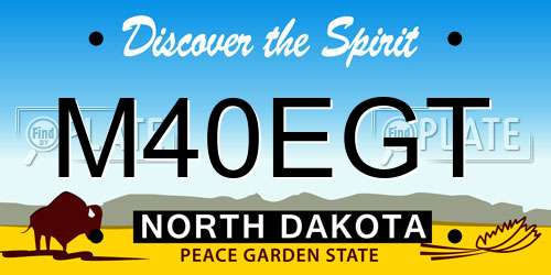 M40EGT North Dakota License Plate
