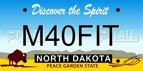 M40FIT North Dakota License Plate