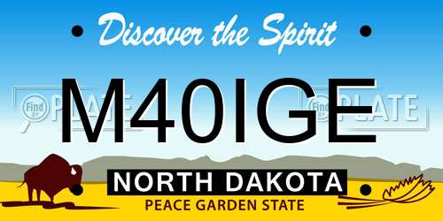M40IGE North Dakota License Plate
