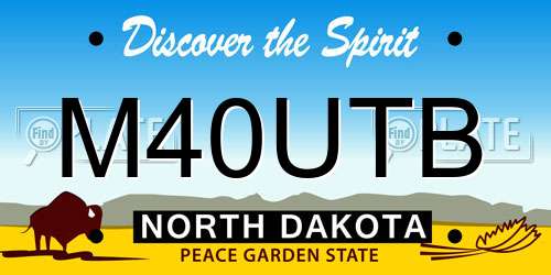 M40UTB North Dakota License Plate