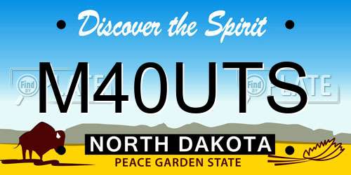 M40UTS North Dakota License Plate