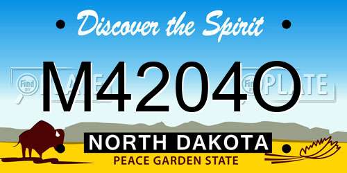 M4204O North Dakota License Plate