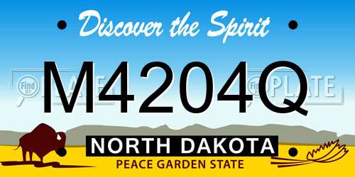M4204Q North Dakota License Plate