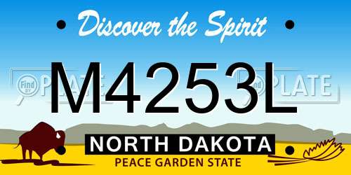 M4253L North Dakota License Plate