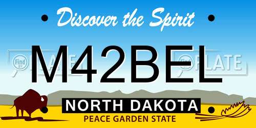 M42BEL North Dakota License Plate