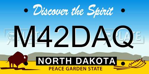 M42DAQ North Dakota License Plate