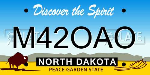 M42OAO North Dakota License Plate