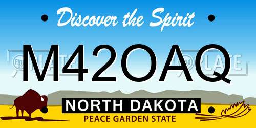 M42OAQ North Dakota License Plate