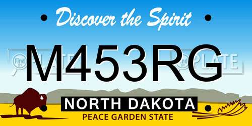 M453RG North Dakota License Plate