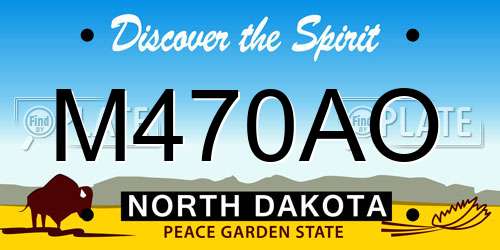 M470AO North Dakota License Plate