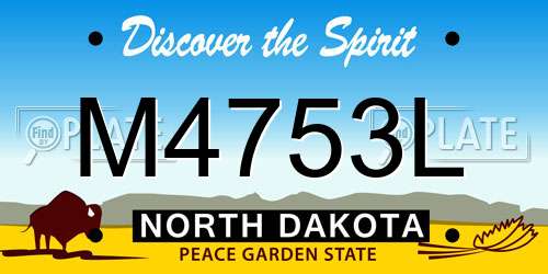 M4753L North Dakota License Plate