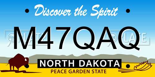 M47QAQ North Dakota License Plate