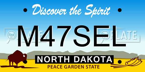 M47SEL North Dakota License Plate