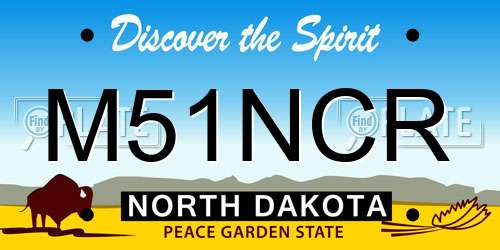M51NCR North Dakota License Plate