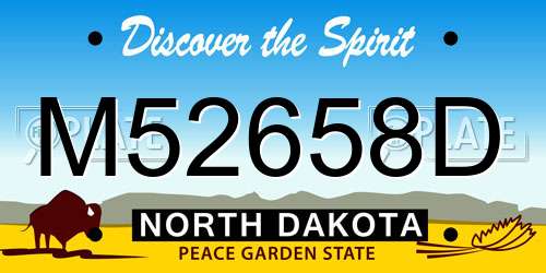 M52658D North Dakota License Plate