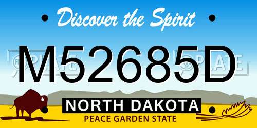 M52685D North Dakota License Plate
