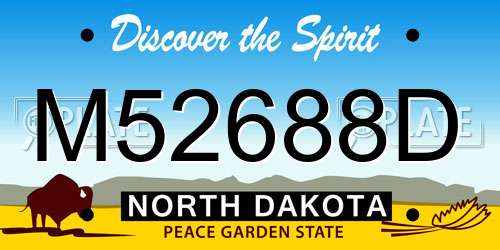 M52688D North Dakota License Plate