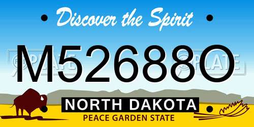M52688O North Dakota License Plate