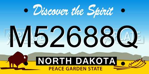 M52688Q North Dakota License Plate