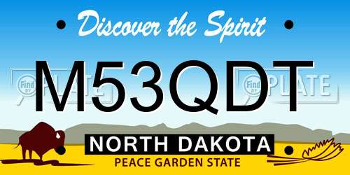 M53QDT North Dakota License Plate