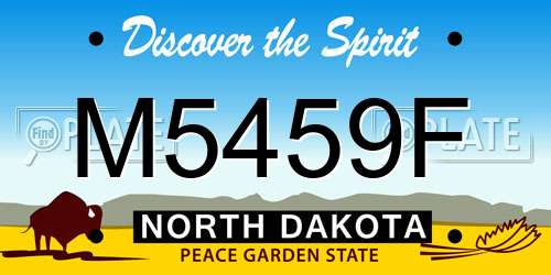 M5459F North Dakota License Plate