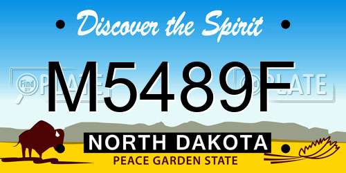 M5489F North Dakota License Plate