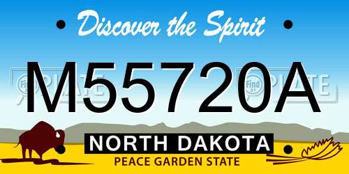 M55720A North Dakota License Plate