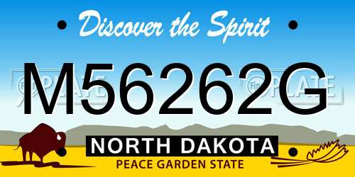 M56262G North Dakota License Plate