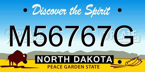 M56767G North Dakota License Plate
