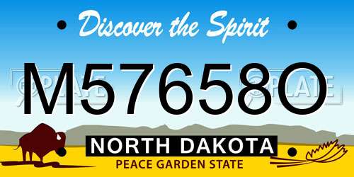 M57658O North Dakota License Plate